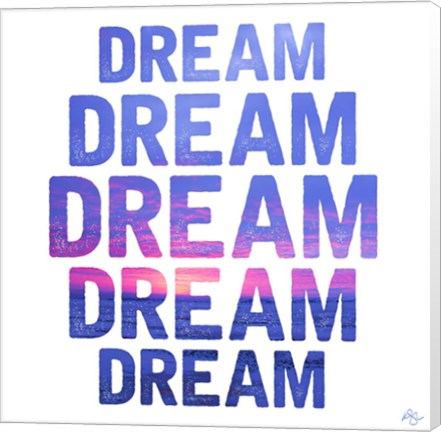 Framed Dream Repeat Print