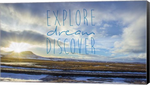 Framed Explore Dream Discover Print