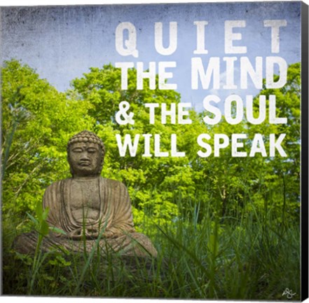 Framed Quiet the Mind Print
