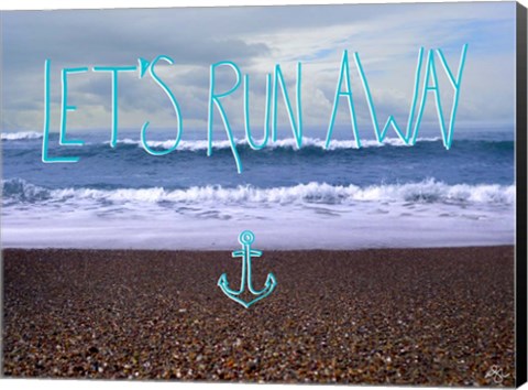Framed Let&#39;s Run Away 3 Print