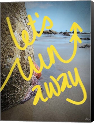 Framed Lets run away Print