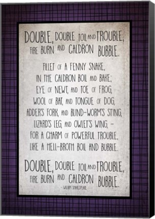 Framed Double Double Toil Print