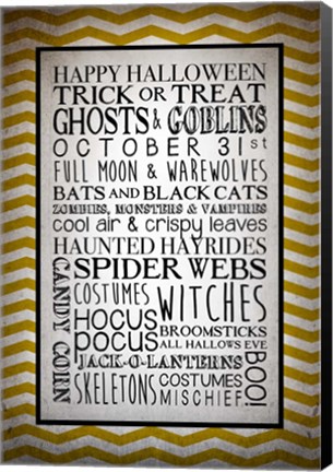 Framed Words of October Print