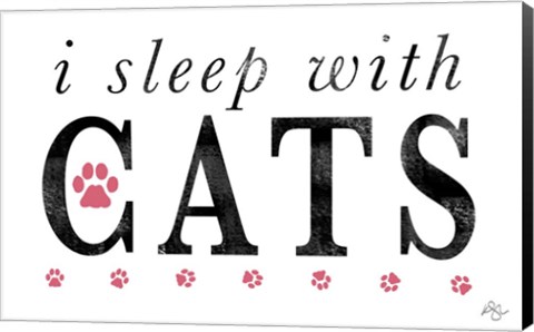 Framed I Sleep with Cats Print