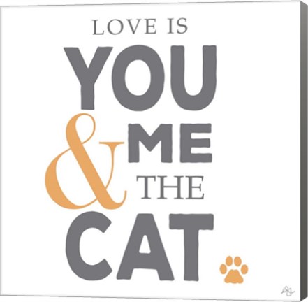 Framed You Me and the Cat Print