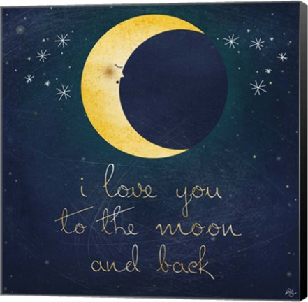 Framed I Love You To The Moon 1 Print