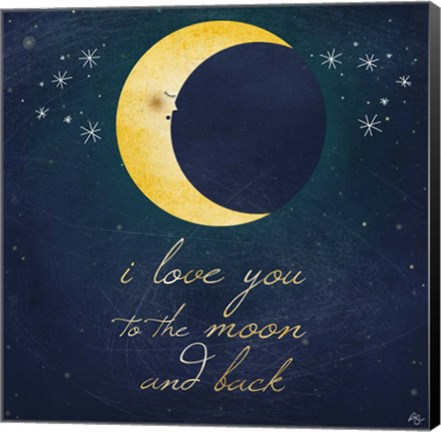 Framed I Love You To The Moon 2 Print