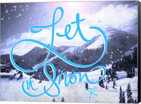 Framed Let It Snow Print