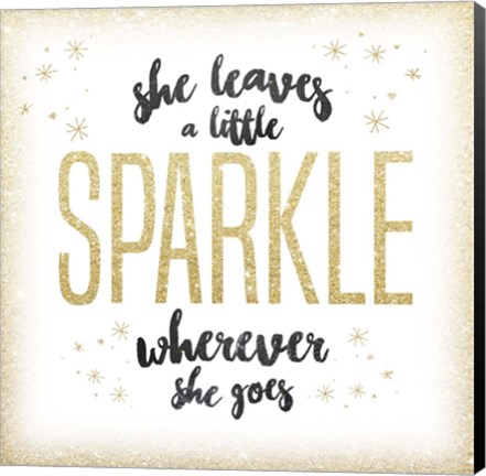 Framed She Leaves a Sparkle 1 Print