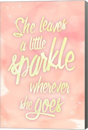 Framed She Leaves a Sparkle 2 Print