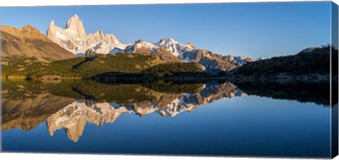 Framed Mt Fitzroy Reflections, Laguna Capri, Argentina Print