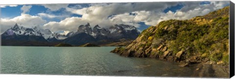 Framed Lake Pehoe, Torres de Paine National Park, Patagonia, Chile Print