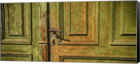 Framed Closed Door of a House,  Transylvania, Romania Print