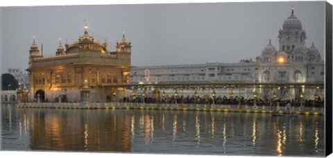 Framed Golden Temple at Dusk, Amritsar, India Print