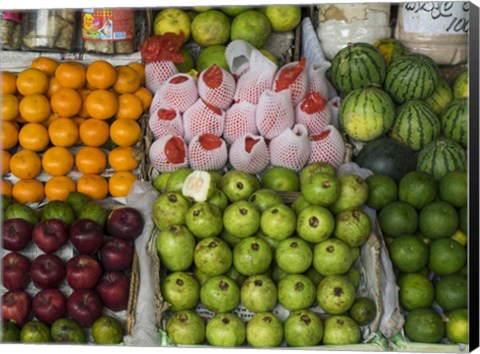 Framed Fruits and Vegetables for Sale in the Central Market, Kandy, Central Province, Sri Lanka Print