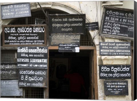 Framed Attorneys-at-Law, Kandy, Sri Lanka Print