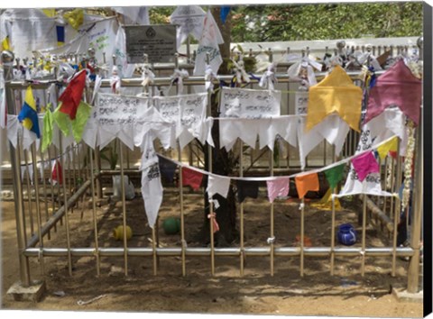 Framed Prayer flags at the Great Monastery, Anuradhapura, North Central Province, Sri Lanka Print