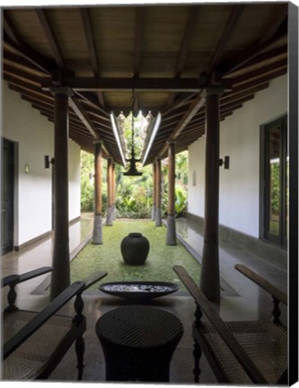 Framed Pool with Leaves, The Wallawwa, Kotugoda, Western Province, Sri Lanka Print
