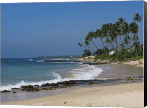 Framed Waves Cresting along Beach, A2 road, Southern Province, Sri Lanka Print