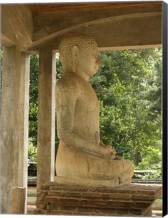 Framed Samadhi Buddha, Northern Ruins, Anuradhapura, Sri Lanka Print