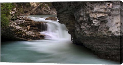 Framed Johnston Falls, Banff National Park, Alberta, Canada Print