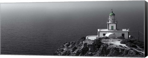 Framed Lighthouse on the Greek island of Mykonos, South Aegean, Greece Print