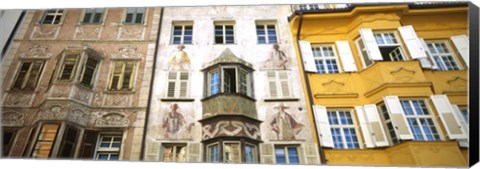 Framed Low Angle View of Old Buildings, Bolzano, Italy Print