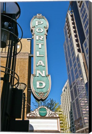 Framed Portland Landmark Sign, Portland, Oregon Print