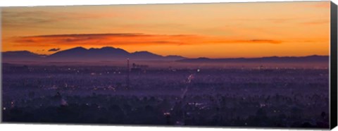 Framed Buildings and San Bernardino Mountains, California Print