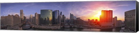 Framed Chicago Skyline Print