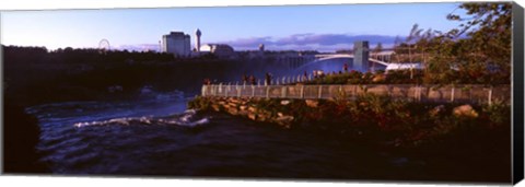 Framed Tourists at a Waterfall, Niagara Falls, Niagara River Print