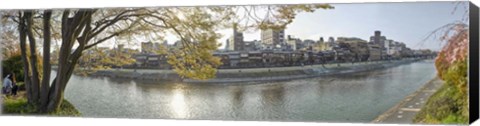 Framed City at the Waterfront, Kamo River, Japan Print