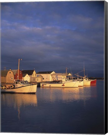 Framed Lobster Boats, Prince Edward Island, Canada Print