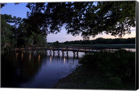 Framed Sunset Over Golf Course in Sarasota, Florida Print