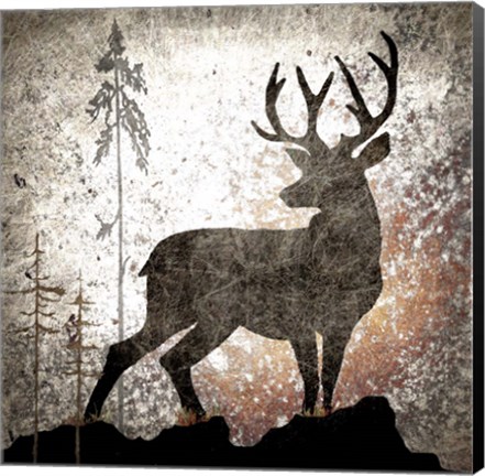 Framed Calling Deer Print