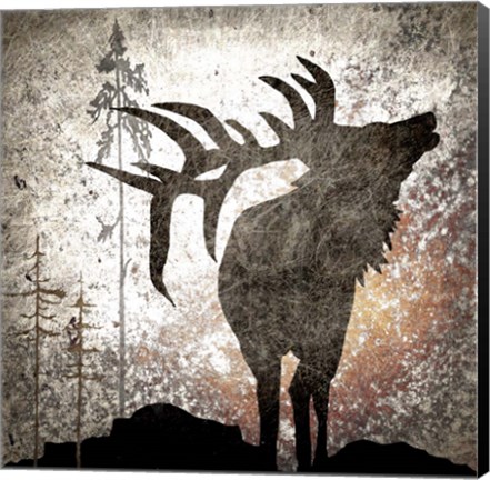 Framed Calling Elk Print