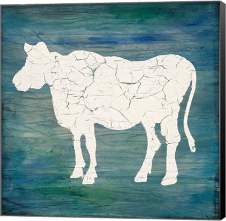 Framed Farm Cow Print