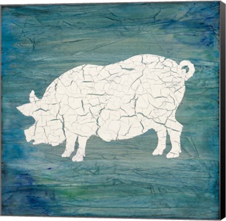 Framed Farm Pig Print