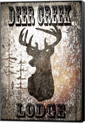 Framed Lodge Deer Creek Lodge Print