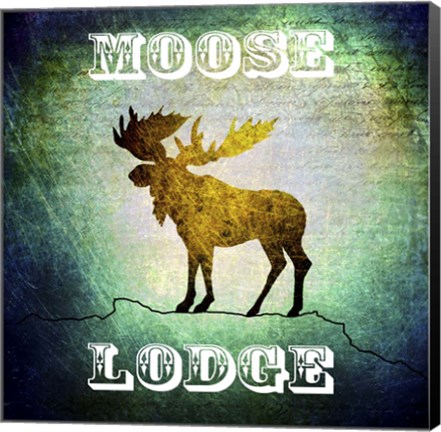 Framed Lodge Moose Lodge Print