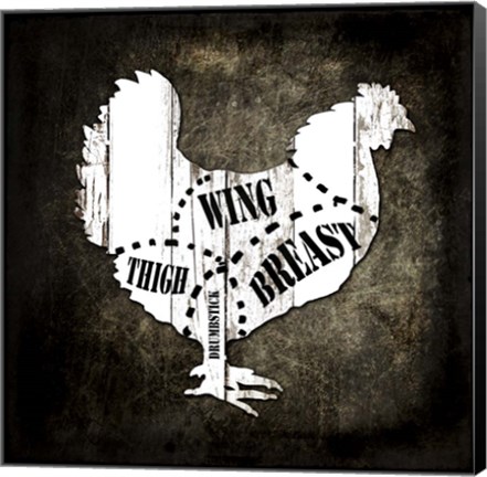 Framed Butcher Shop III Print