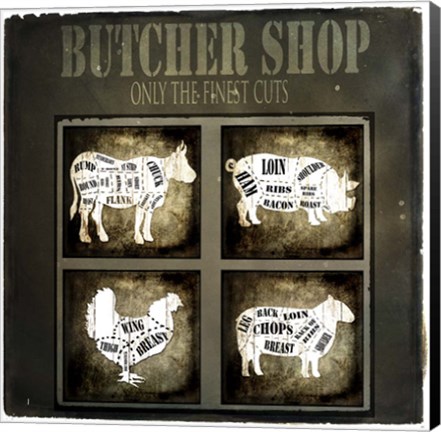 Framed Butcher Shop V Print