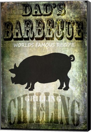 Framed Dad&#39;s BBQ Print