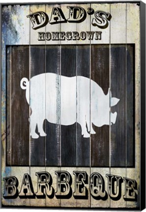 Framed Dads BBQ 2 Print