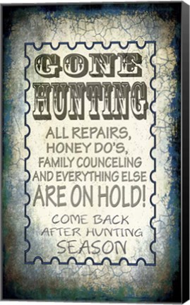 Framed Gone Hunting Print