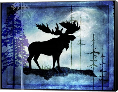 Framed Midnight Moose Print