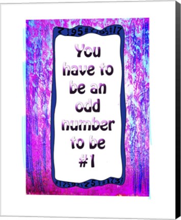 Framed Number 1 Print