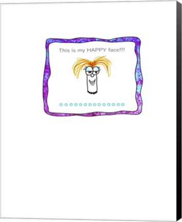 Framed This Is My Happy Face 2 Print