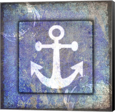 Framed Beach House Anchor Print