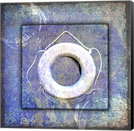 Framed Beach House Life Saver Print